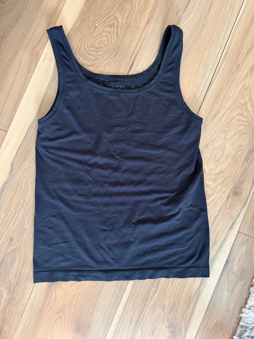 Soma Black Scoop Neck Tank Top